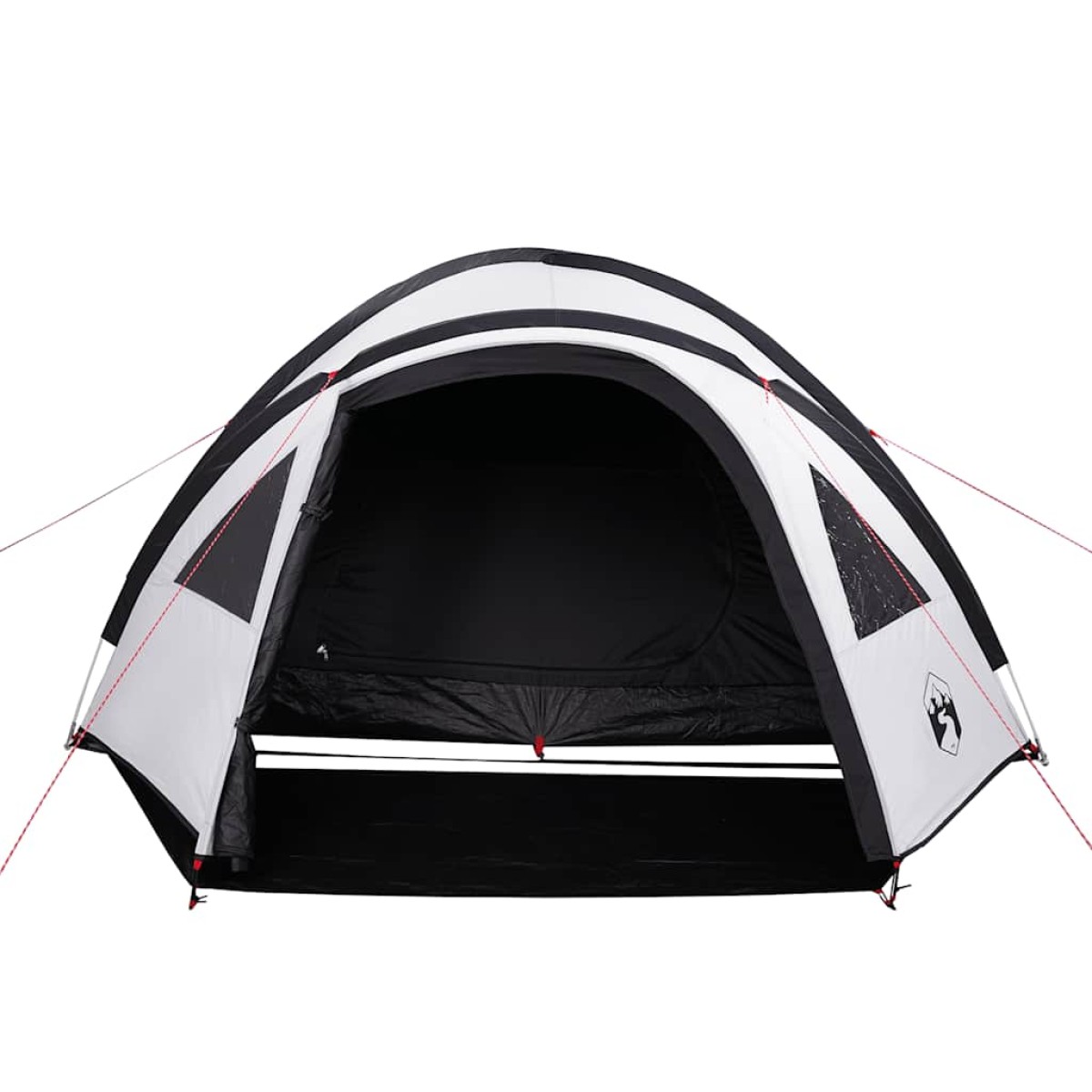 vidaXL Σκηνή Κάμπινγκ 4 Ατόμων Λευκή 300x250x132 εκ. από Ταφτά 185T