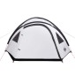 vidaXL Σκηνή Κάμπινγκ 4 Ατόμων Λευκή 300x250x132 εκ. από Ταφτά 185T