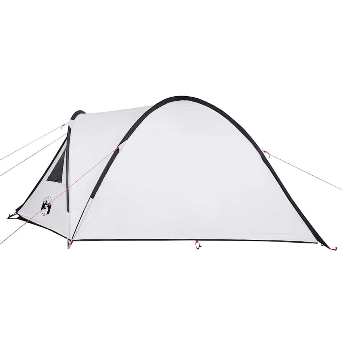 vidaXL Σκηνή Κάμπινγκ 4 Ατόμων Λευκή 300x250x132 εκ. από Ταφτά 185T