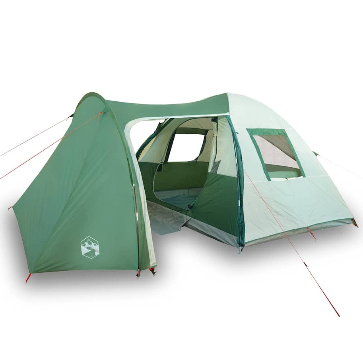 vidaXL Σκηνή Κάμπινγκ 6 Ατόμων Πράσινη 466x342x200 εκ. από Ταφτά 185T