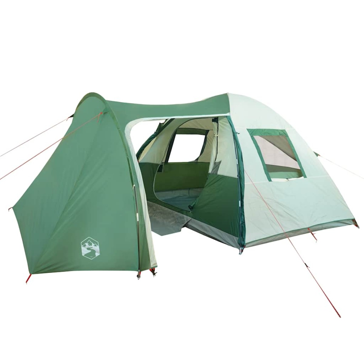 vidaXL Σκηνή Κάμπινγκ 6 Ατόμων Πράσινη 466x342x200 εκ. από Ταφτά 185T