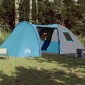 vidaXL Σκηνή Κάμπινγκ 6 Ατόμων Μπλε 466x342x200 εκ. από Ταφτά 185T