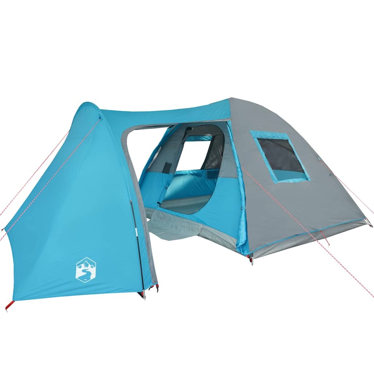vidaXL Σκηνή Κάμπινγκ 6 Ατόμων Μπλε 466x342x200 εκ. από Ταφτά 185T