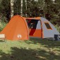 vidaXL Σκηνή Κάμπινγκ 6 Ατ. Γκρι/Πορτοκαλί 466x342x200 εκ. Ταφτάς 185T