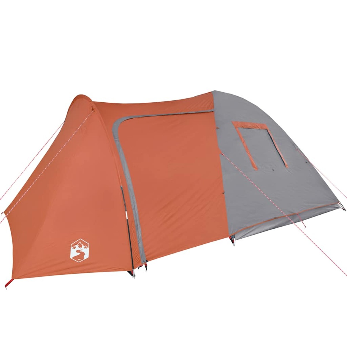 vidaXL Σκηνή Κάμπινγκ 6 Ατ. Γκρι/Πορτοκαλί 466x342x200 εκ. Ταφτάς 185T