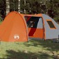 vidaXL Σκηνή Κάμπινγκ 6 Ατ. Γκρι/Πορτοκαλί 466x342x200 εκ. Ταφτάς 185T