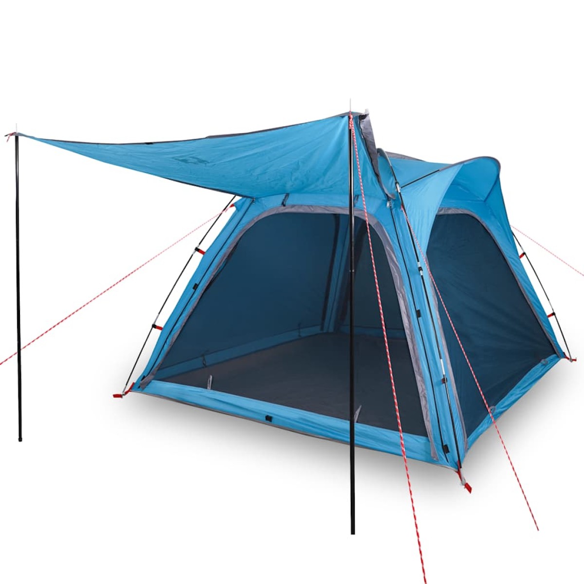 vidaXL Σκηνή Κάμπινγκ 4 Ατόμων Μπλε 240x221x160 εκ. από Ταφτά 185T