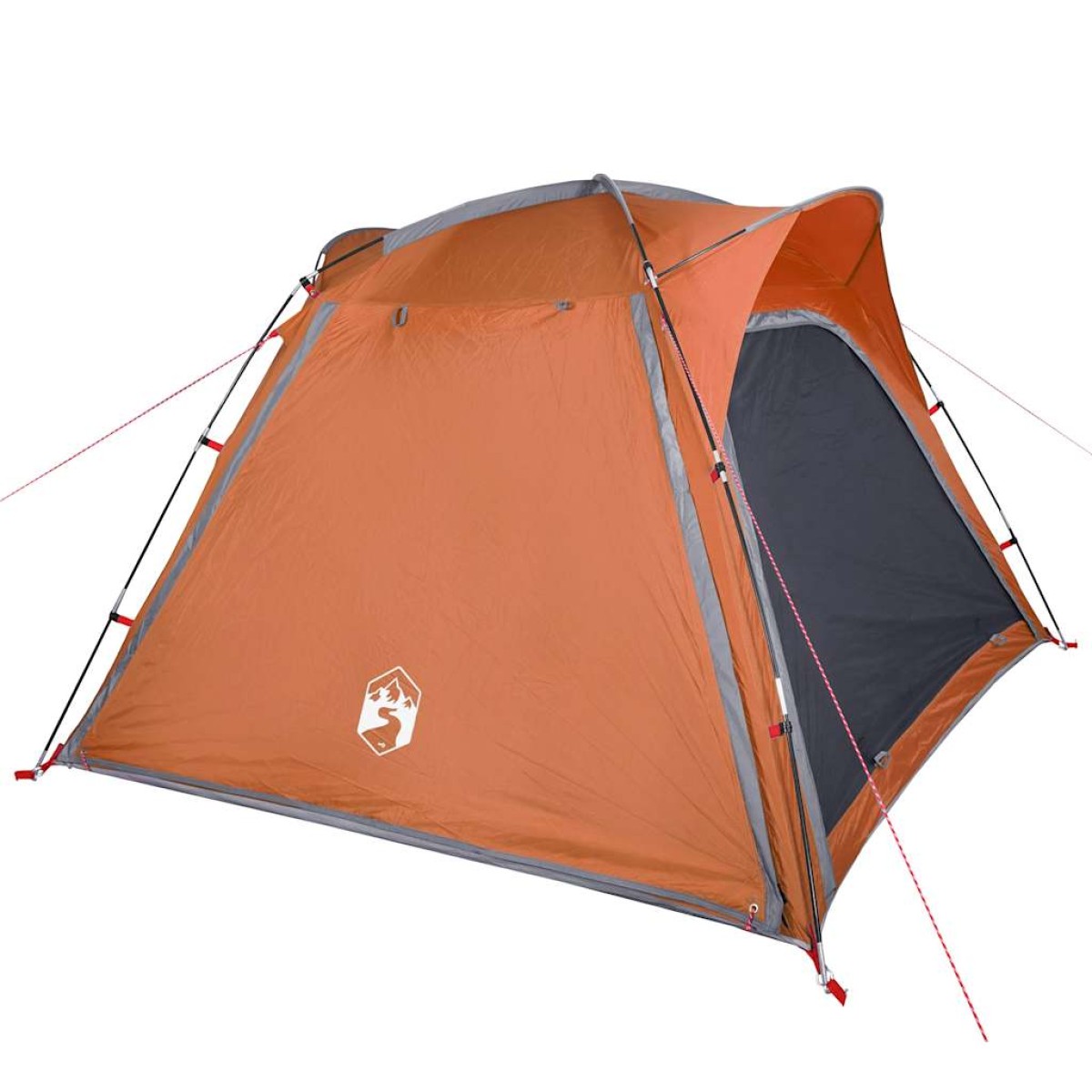 vidaXL Σκηνή Κάμπινγκ 4 Ατ. Γκρι/Πορτοκαλί 240x221x160 εκ. Ταφτάς 185T
