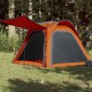vidaXL Σκηνή Κάμπινγκ 4 Ατ. Γκρι/Πορτοκαλί 240x221x160 εκ. Ταφτάς 185T