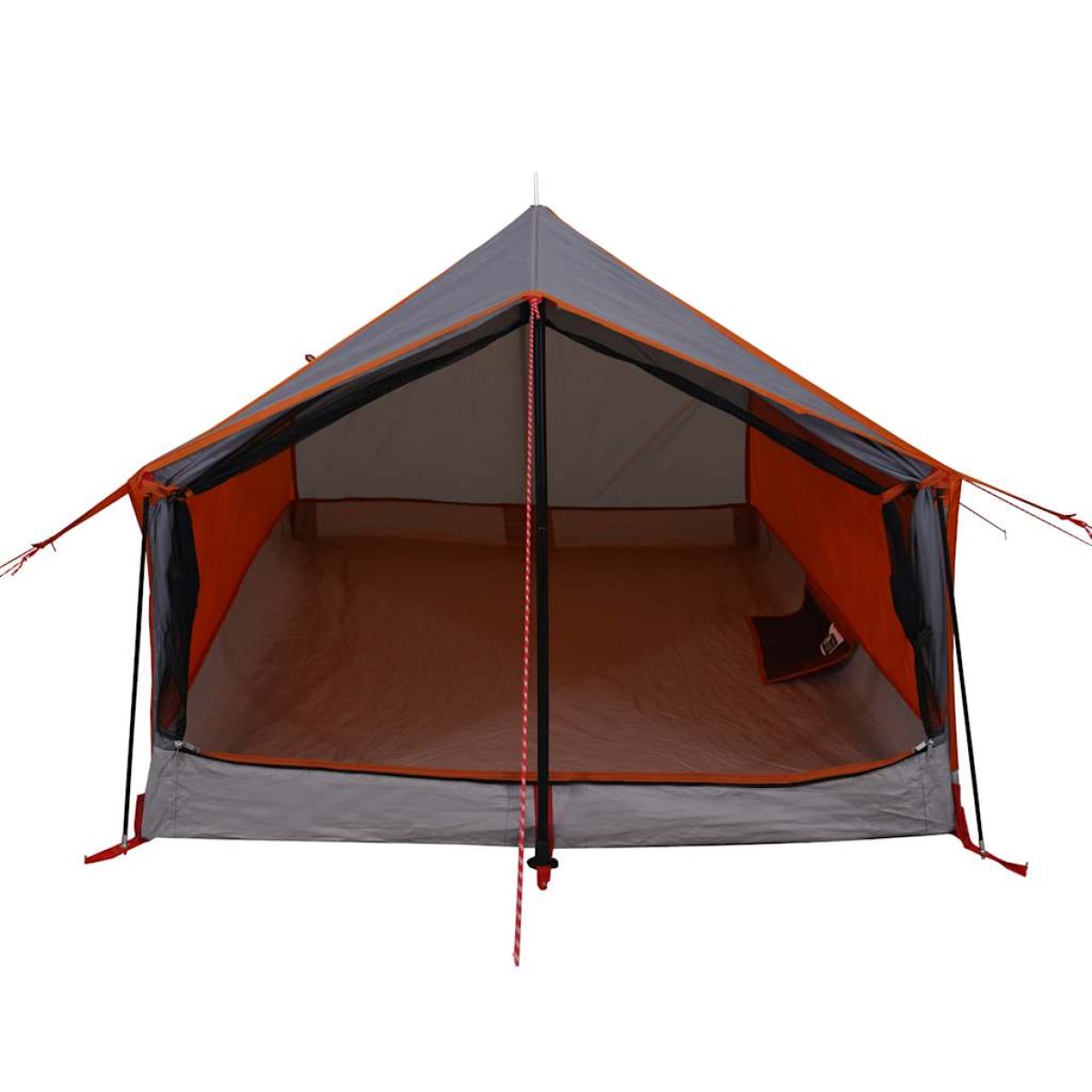 vidaXL Σκηνή Κάμπινγκ 2 Ατ. Γκρι/Πορτοκαλί 193x122x96 εκ. Ταφτάς 185T