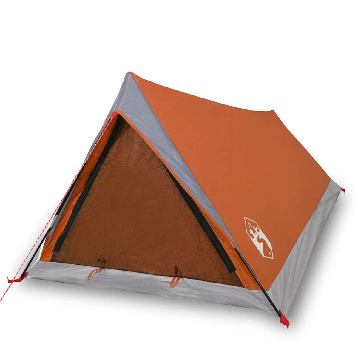 vidaXL Σκηνή Κάμπινγκ 2 Ατ. Γκρι/Πορτοκαλί 200x120x88/62εκ Ταφτάς 185T