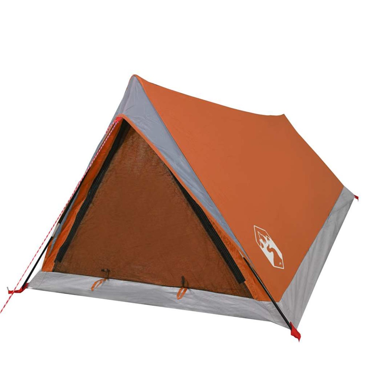 vidaXL Σκηνή Κάμπινγκ 2 Ατ. Γκρι/Πορτοκαλί 200x120x88/62εκ Ταφτάς 185T