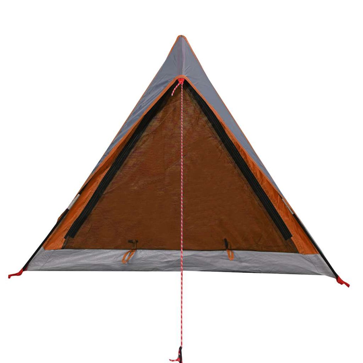 vidaXL Σκηνή Κάμπινγκ 2 Ατ. Γκρι/Πορτοκαλί 200x120x88/62εκ Ταφτάς 185T