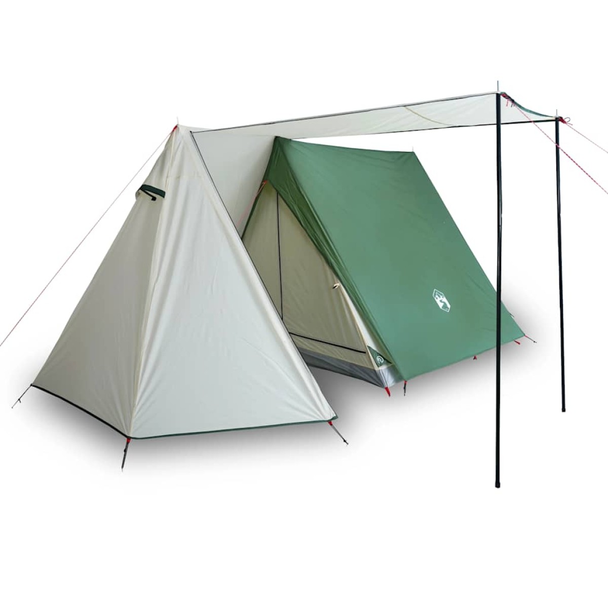 vidaXL Σκηνή Κάμπινγκ 3 Ατόμων Πράσινη 465x220x170 εκ. από Ταφτά 185T