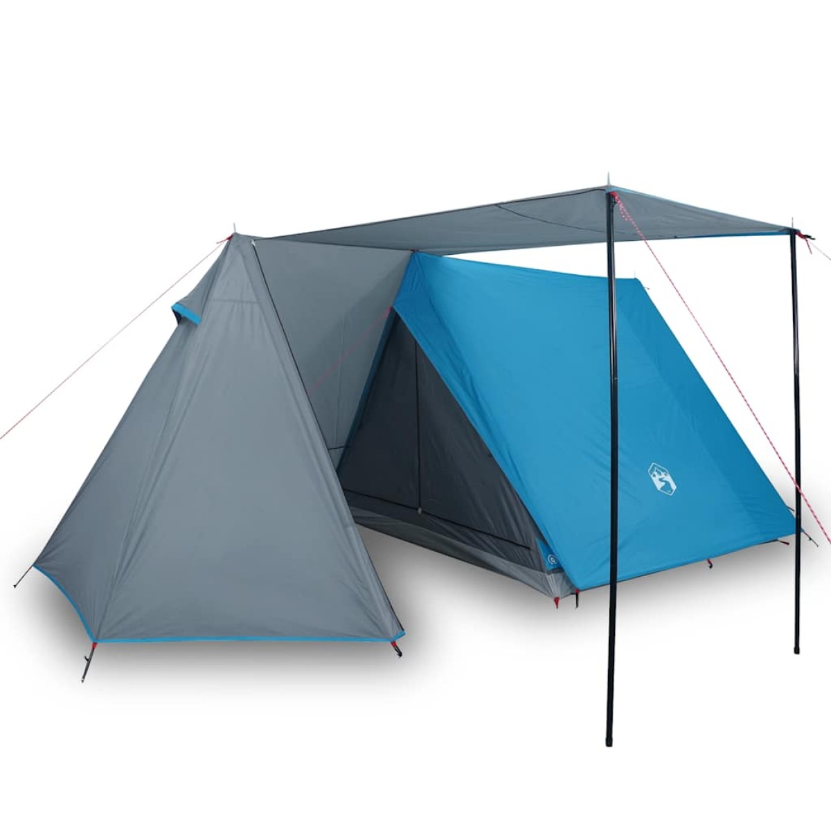 vidaXL Σκηνή Κάμπινγκ 3 Ατόμων Μπλε 465x220x170 εκ. από Ταφτά 185T