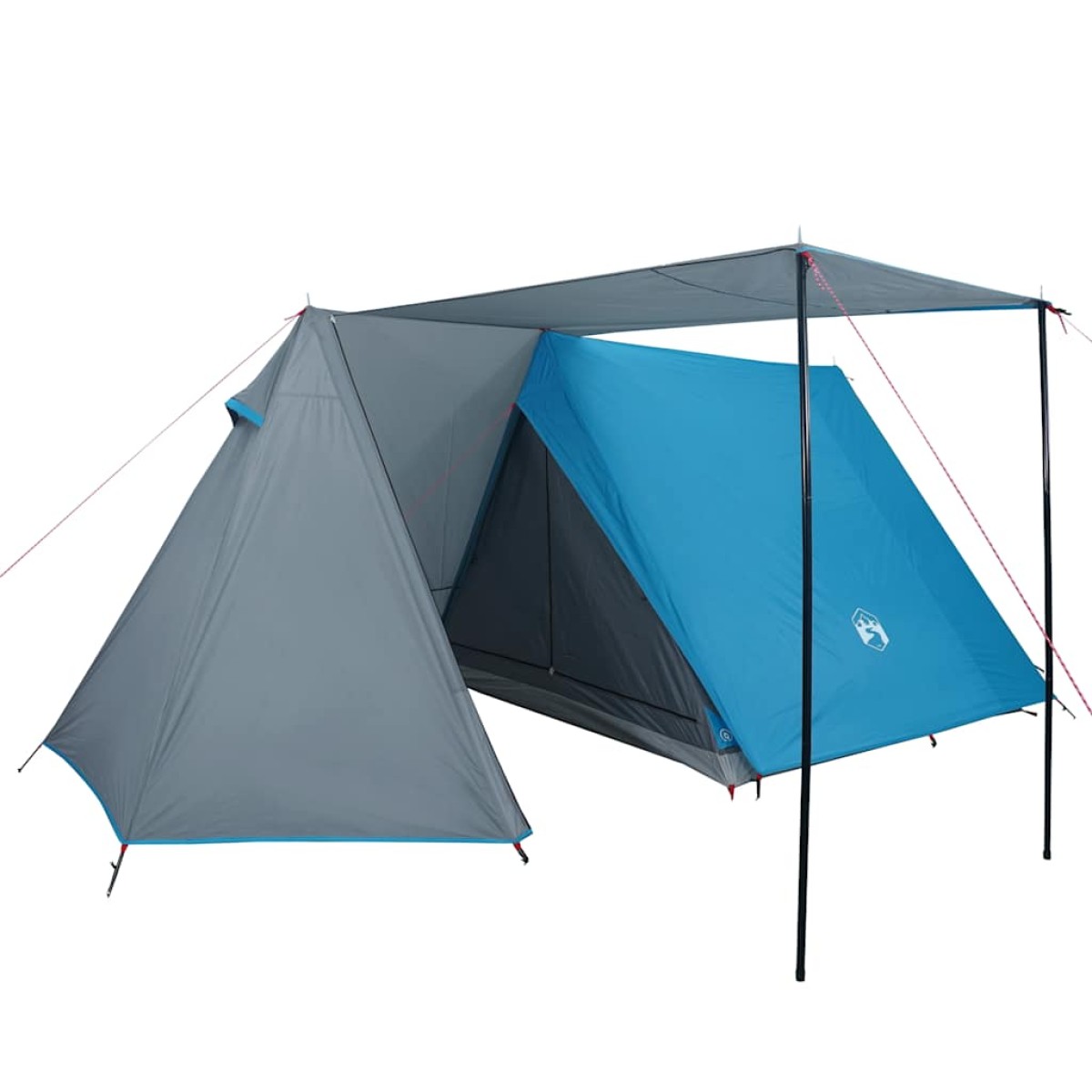 vidaXL Σκηνή Κάμπινγκ 3 Ατόμων Μπλε 465x220x170 εκ. από Ταφτά 185T