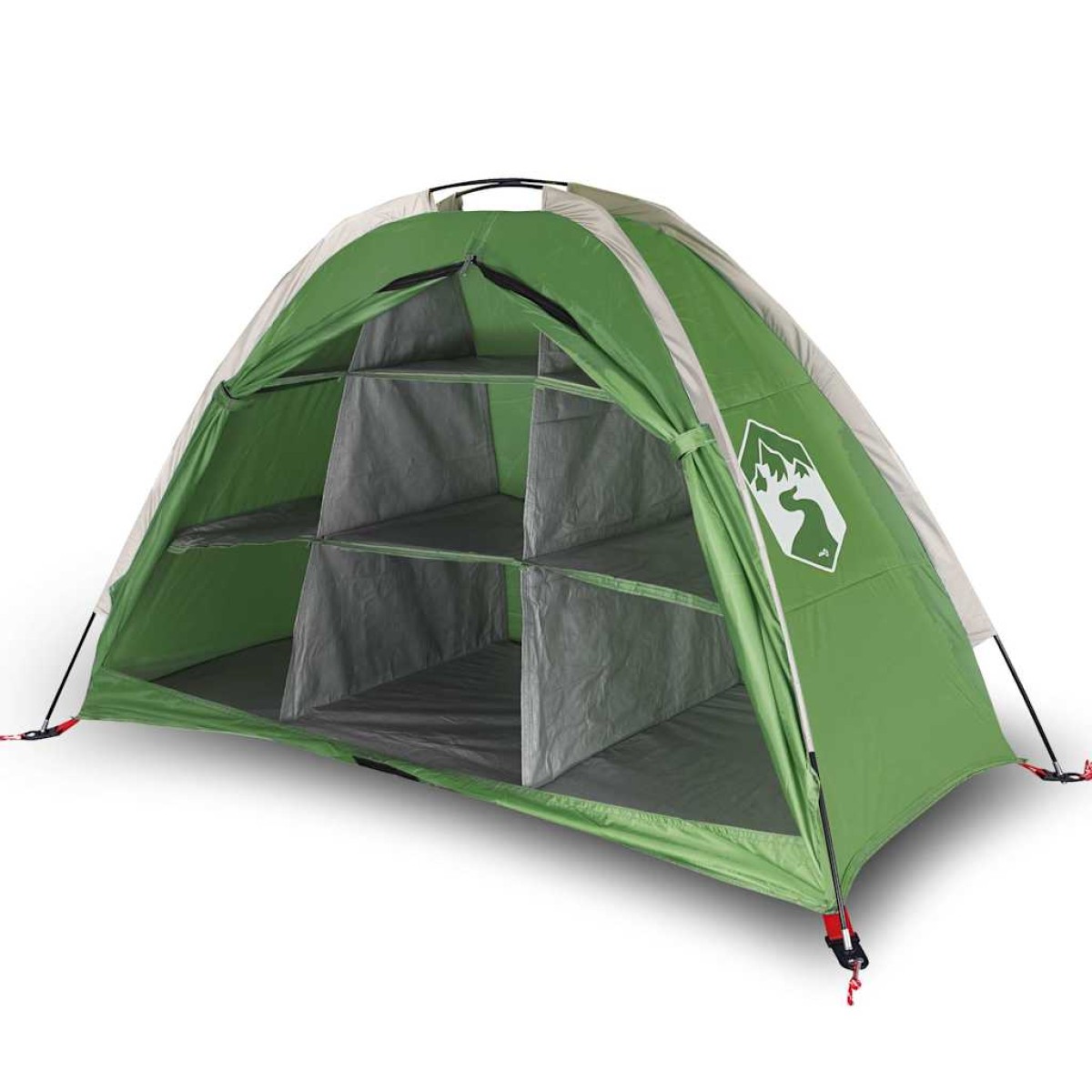 vidaXL Σκηνή Αποθήκευσης 9 Τμήματα Πράσινη 125x50x68εκ. από Ταφτά 185T