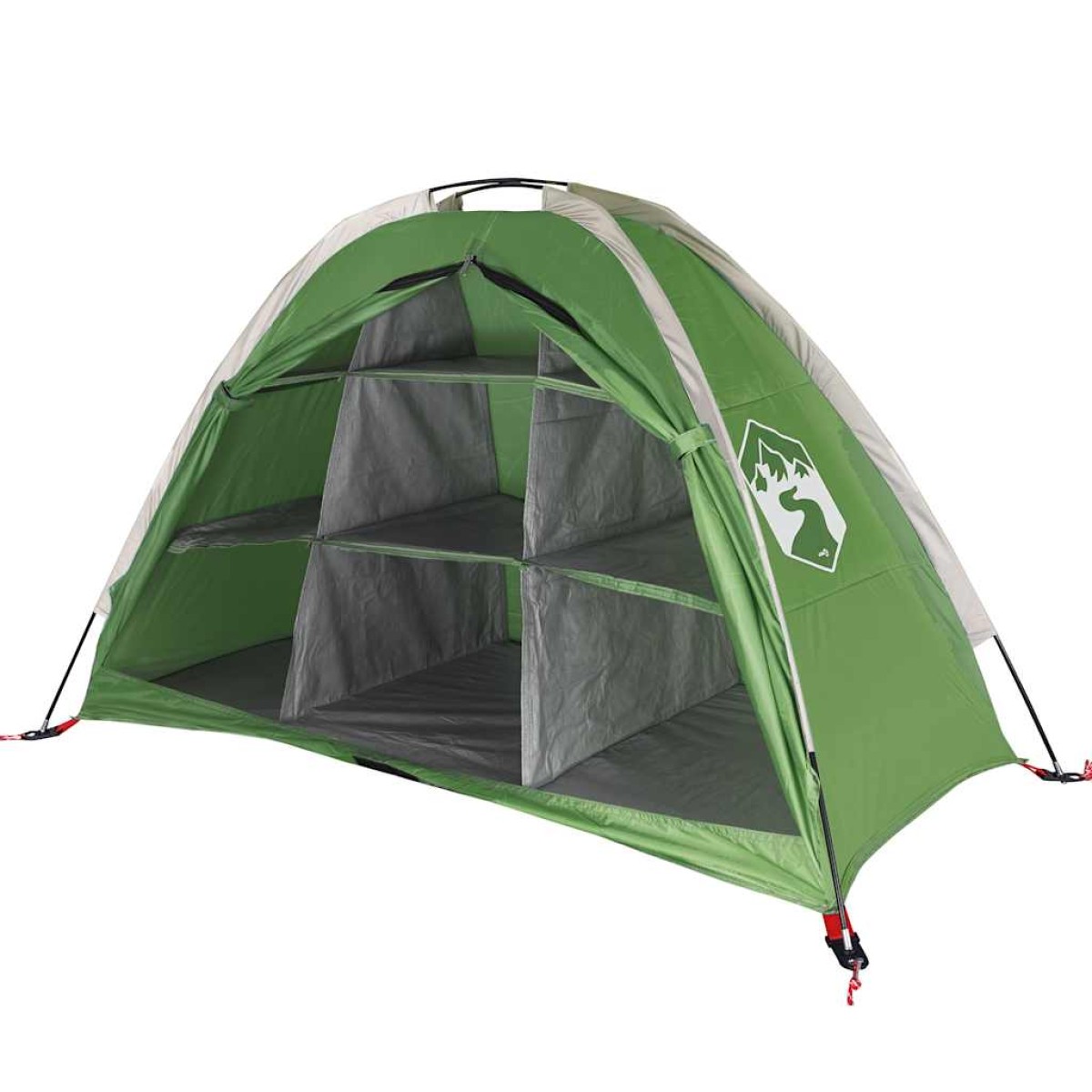 vidaXL Σκηνή Αποθήκευσης 9 Τμήματα Πράσινη 125x50x68εκ. από Ταφτά 185T