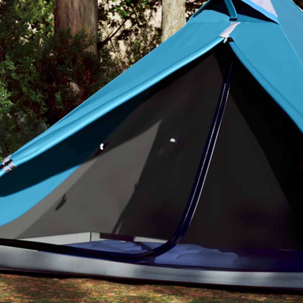 vidaXL Σκηνή Κάμπινγκ 1 Ατόμου Μπλε 255x153x130 εκ. από Ταφτά 185T