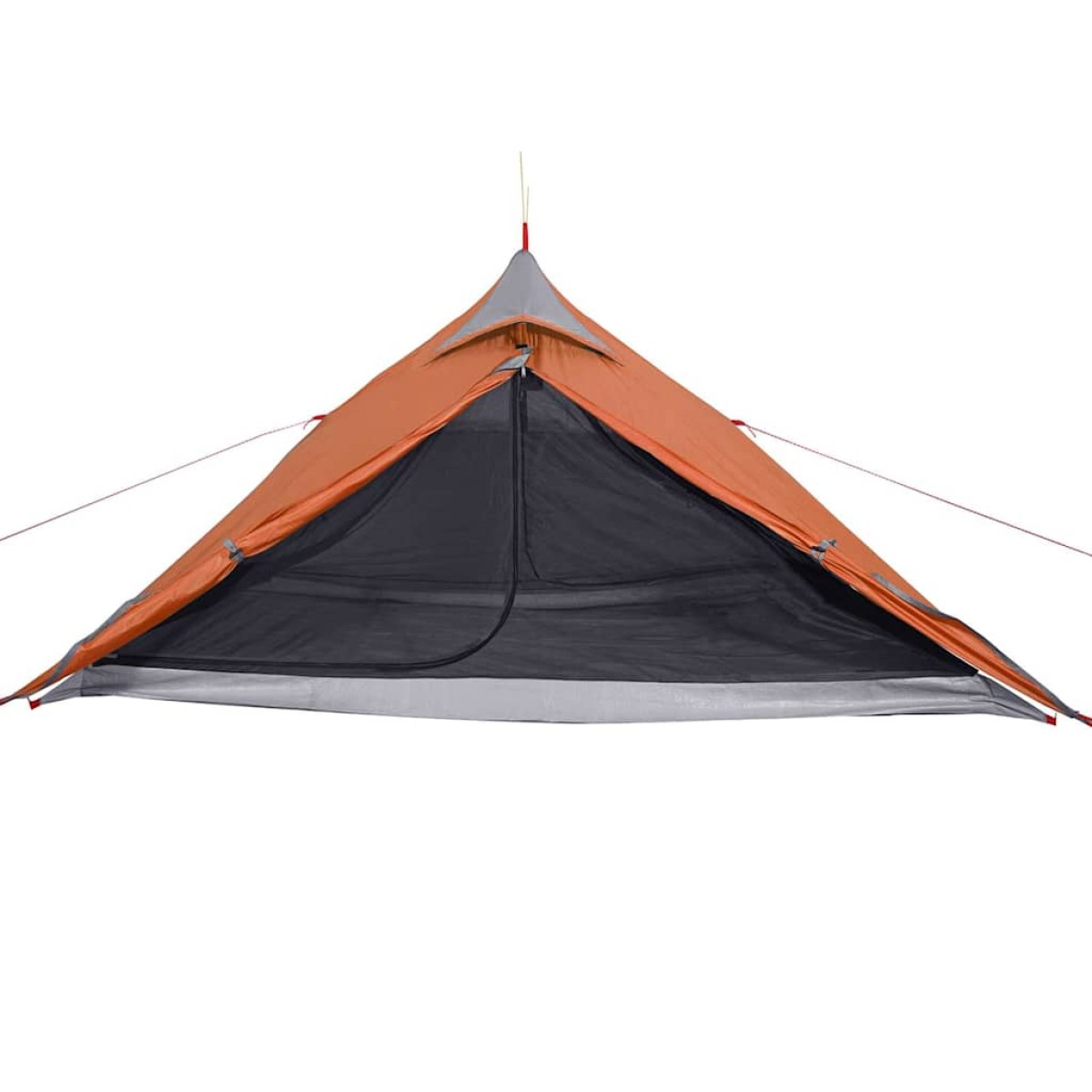 vidaXL Σκηνή Κάμπινγκ 1 Ατ. Γκρι/Πορτοκαλί 255x153x130 εκ. Ταφτάς 185T