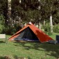 vidaXL Σκηνή Κάμπινγκ 1 Ατ. Γκρι/Πορτοκαλί 255x153x130 εκ. Ταφτάς 185T