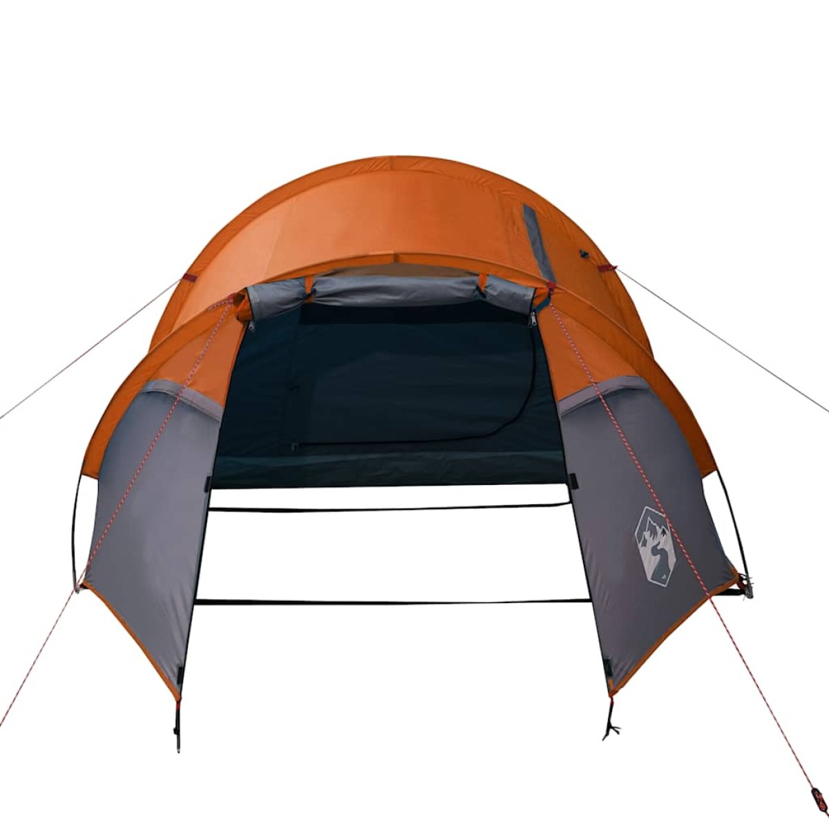 vidaXL Σκηνή Κάμπινγκ 4 Ατ. Γκρι/Πορτοκαλί 360x135x105 εκ. Ταφτάς 185T