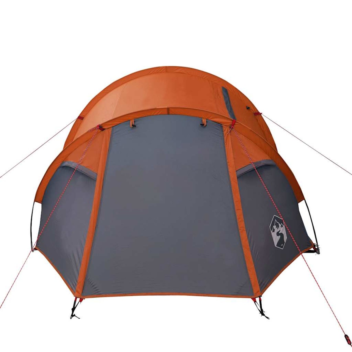 vidaXL Σκηνή Κάμπινγκ 4 Ατ. Γκρι/Πορτοκαλί 360x135x105 εκ. Ταφτάς 185T