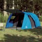 vidaXL Σκηνή Κάμπινγκ 4 Ατόμων Μπλε 420x260x153 εκ. από Ταφτά 185T