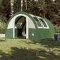 vidaXL Σκηνή Κάμπινγκ 4 Ατόμων Πράσινη 483x340x193 εκ. από Ταφτά 185T