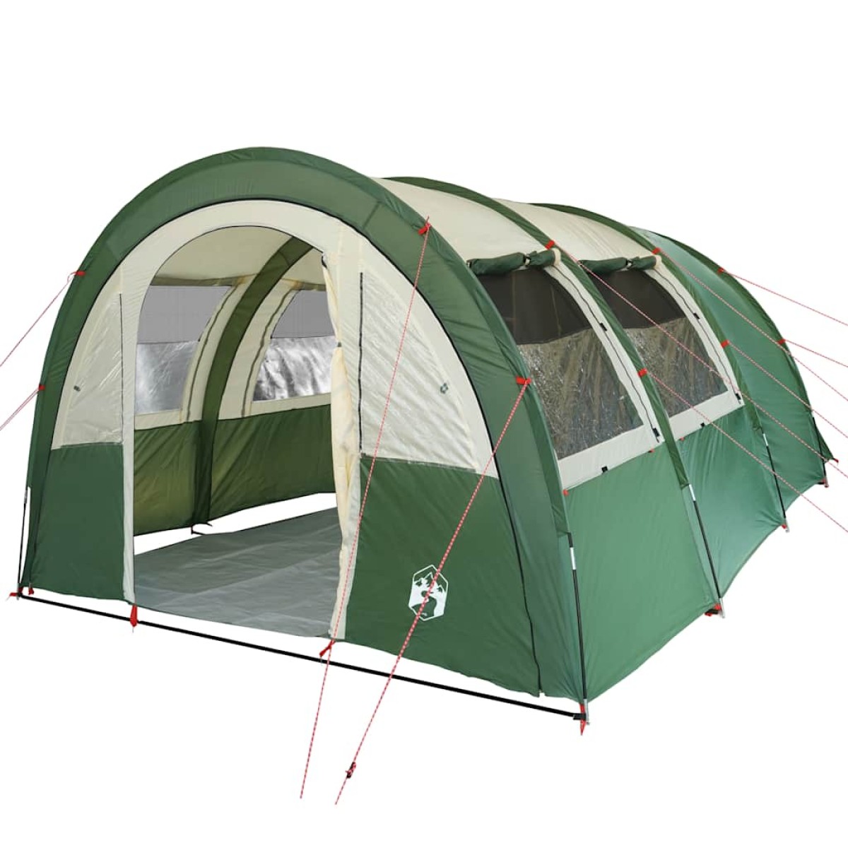 vidaXL Σκηνή Κάμπινγκ 4 Ατόμων Πράσινη 483x340x193 εκ. από Ταφτά 185T