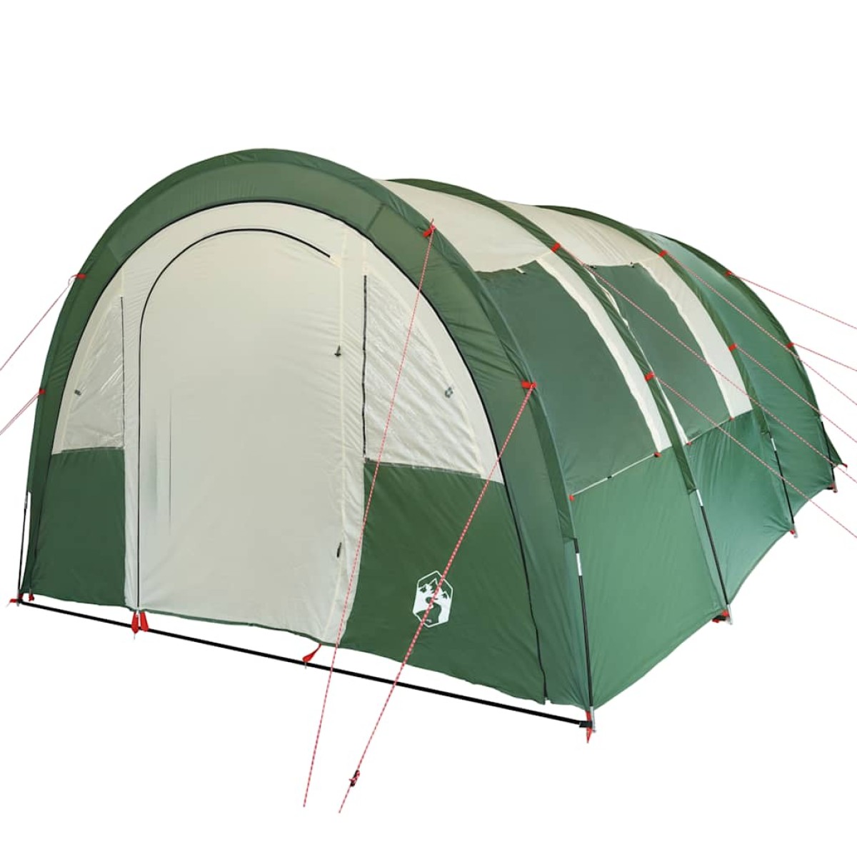 vidaXL Σκηνή Κάμπινγκ 4 Ατόμων Πράσινη 483x340x193 εκ. από Ταφτά 185T