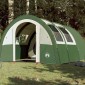 vidaXL Σκηνή Κάμπινγκ 4 Ατόμων Πράσινη 483x340x193 εκ. από Ταφτά 185T