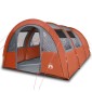 vidaXL Σκηνή Κάμπινγκ 4 Ατ. Γκρι/Πορτοκαλί 483x340x193 εκ. Ταφτάς 185T