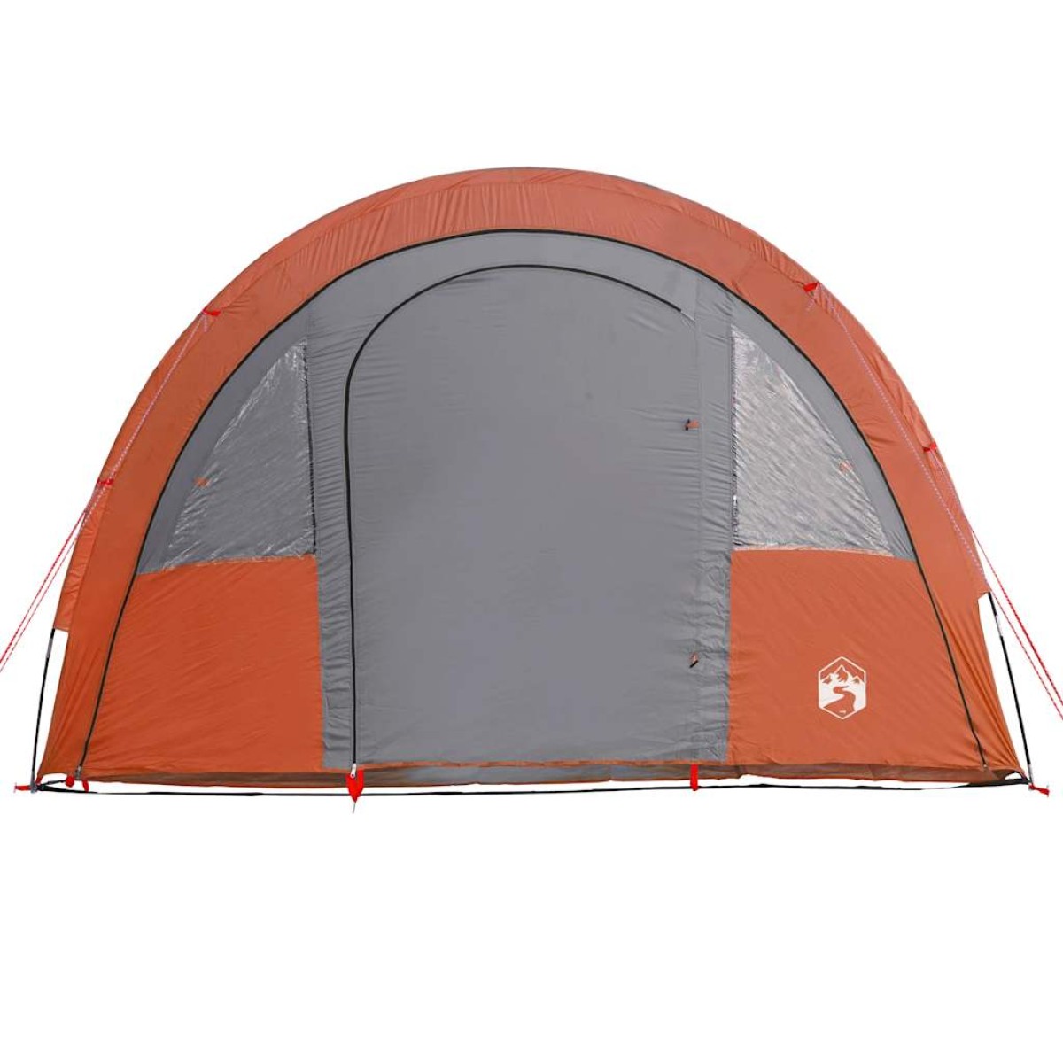 vidaXL Σκηνή Κάμπινγκ 4 Ατ. Γκρι/Πορτοκαλί 483x340x193 εκ. Ταφτάς 185T