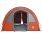 vidaXL Σκηνή Κάμπινγκ 4 Ατ. Γκρι/Πορτοκαλί 483x340x193 εκ. Ταφτάς 185T