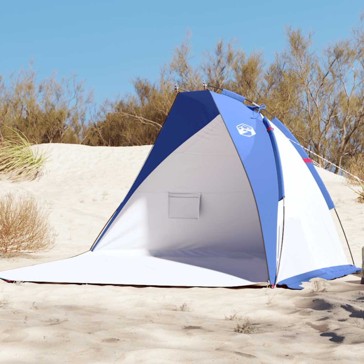 vidaXL Σκηνή Παραλίας Γαλάζια 268x223x125 εκ. από Ταφτά 185T