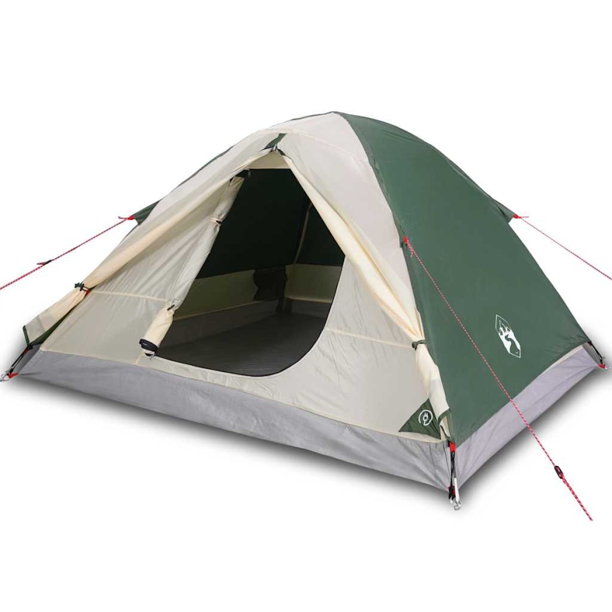 vidaXL Σκηνή Κάμπινγκ 3 Ατόμων Πράσινη 240x217x120 εκ. από Ταφτά 190T