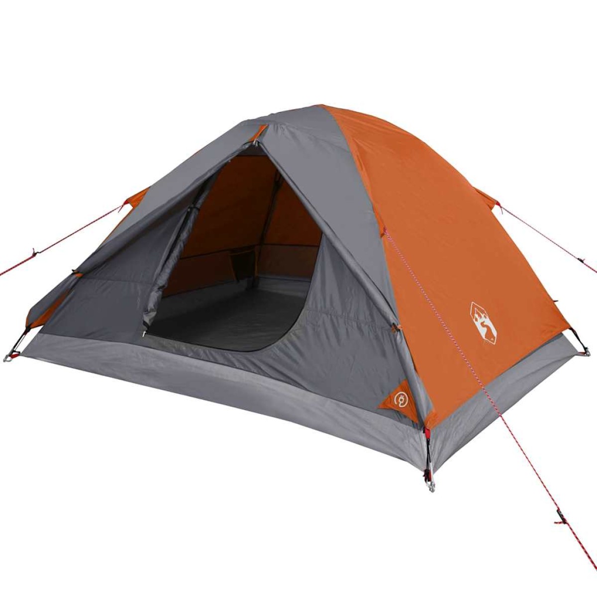 vidaXL Σκηνή Κάμπινγκ 3 Ατ. Γκρι/Πορτοκαλί 240x217x120 εκ. Ταφτάς 190T