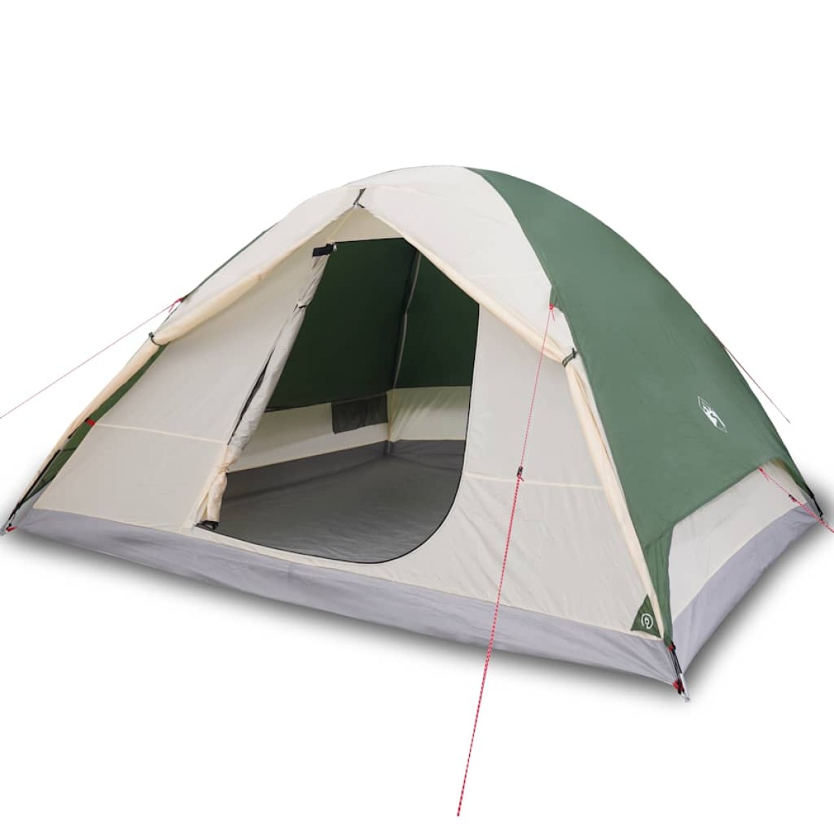 vidaXL Σκηνή Κάμπινγκ 6 Ατόμων Πράσινη 348x340x190 εκ. από Ταφτά 190T
