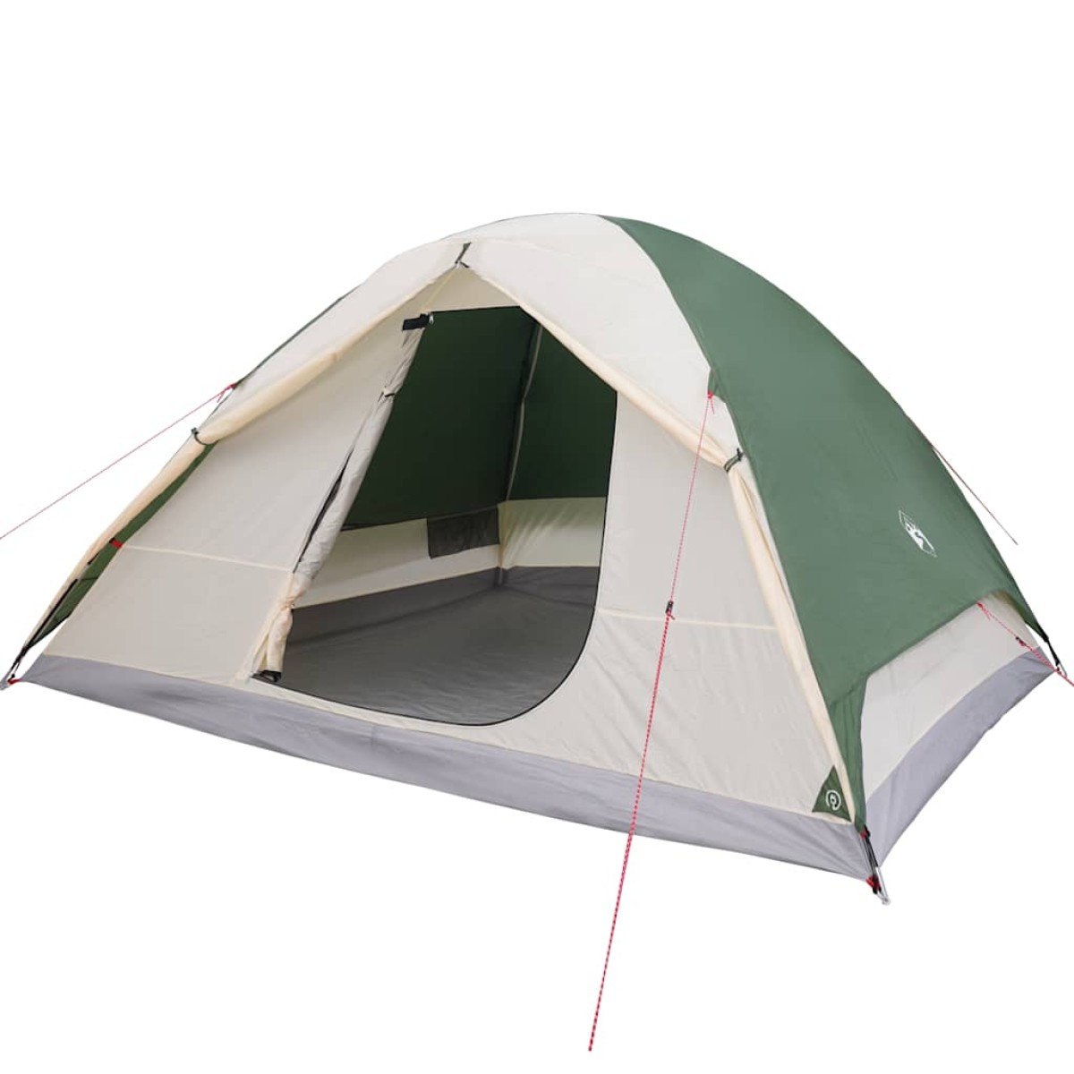 vidaXL Σκηνή Κάμπινγκ 6 Ατόμων Πράσινη 348x340x190 εκ. από Ταφτά 190T