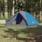 vidaXL Σκηνή Κάμπινγκ 6 Ατόμων Μπλε 348x340x190 εκ. από Ταφτά 190T