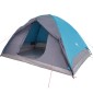 vidaXL Σκηνή Κάμπινγκ 6 Ατόμων Μπλε 348x340x190 εκ. από Ταφτά 190T