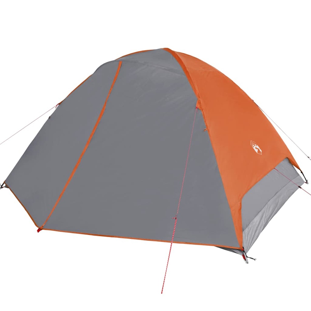 vidaXL Σκηνή Κάμπινγκ 6 Ατ. Γκρι/Πορτοκαλί 348x340x190 εκ. Ταφτάς 190T