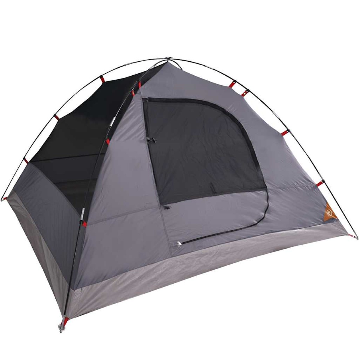 vidaXL Σκηνή Κάμπινγκ 6 Ατ. Γκρι/Πορτοκαλί 348x340x190 εκ. Ταφτάς 190T