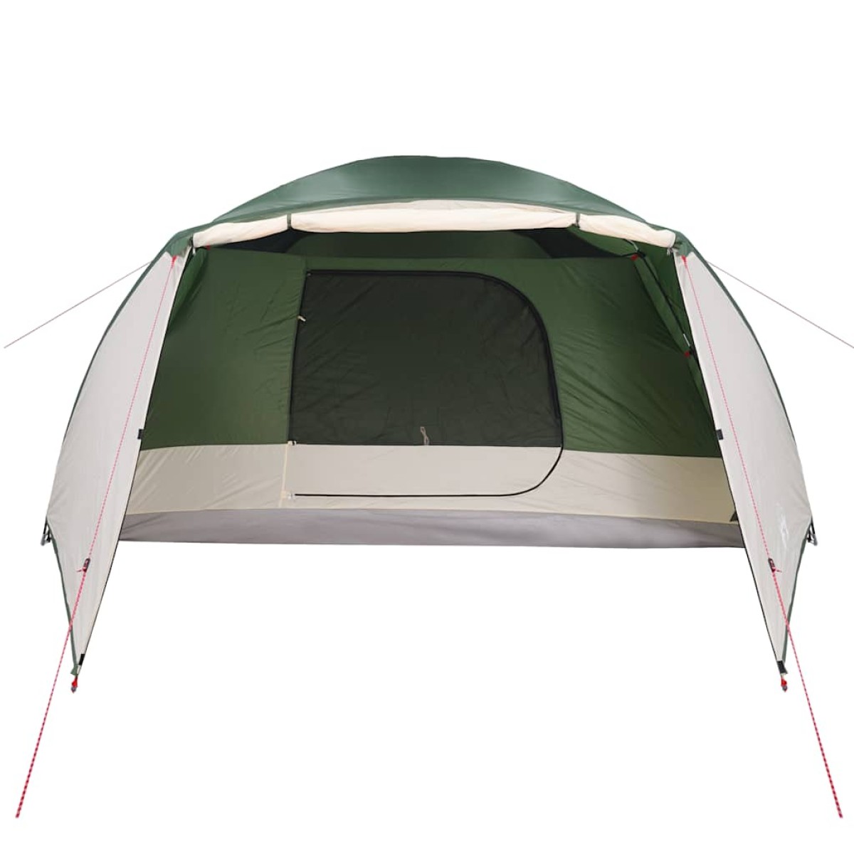 vidaXL Σκηνή Κάμπινγκ 4 Ατόμων Πράσινη 350x280x155 εκ. από Ταφτά 190T