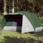 vidaXL Σκηνή Κάμπινγκ 4 Ατόμων Πράσινη 350x280x155 εκ. από Ταφτά 190T