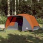 vidaXL Σκηνή Κάμπινγκ 4 Ατ. Γκρι/Πορτοκαλί 350x280x155 εκ. Ταφτάς 190T