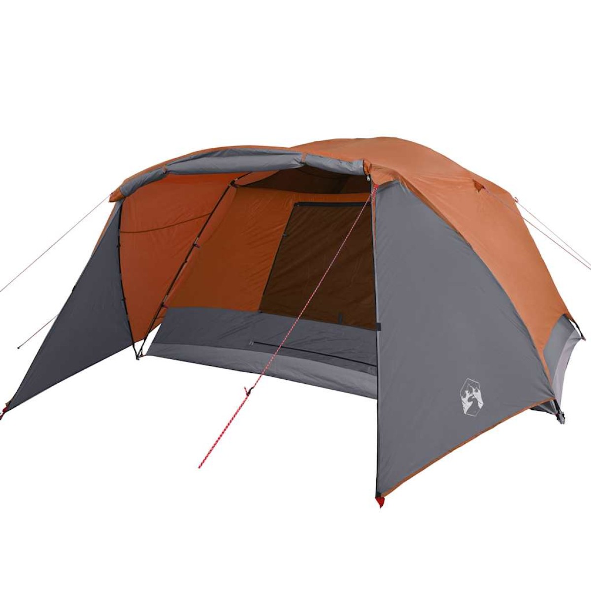 vidaXL Σκηνή Κάμπινγκ 4 Ατ. Γκρι/Πορτοκαλί 350x280x155 εκ. Ταφτάς 190T