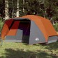 vidaXL Σκηνή Κάμπινγκ 4 Ατ. Γκρι/Πορτοκαλί 350x280x155 εκ. Ταφτάς 190T