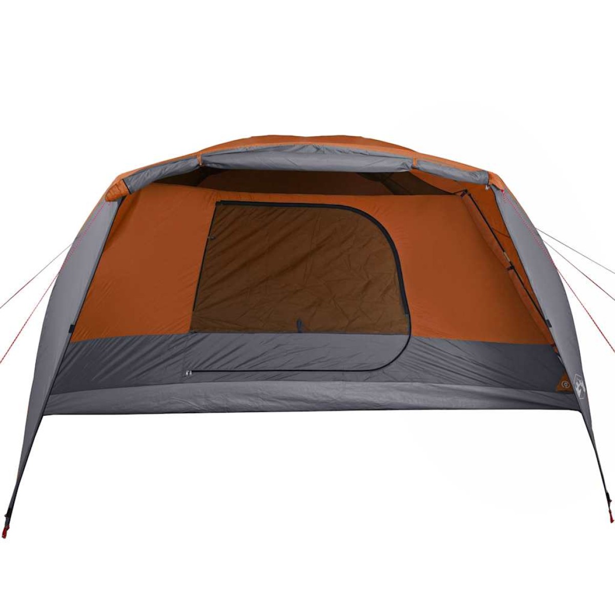 vidaXL Σκηνή Κάμπινγκ 6 Ατ. Γκρι/Πορτοκαλί 412x370x190 εκ. Ταφτάς 185T